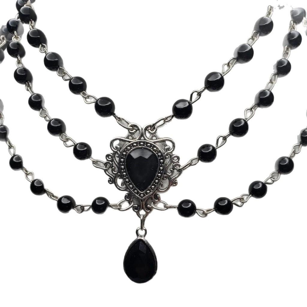 Gothic Victorian Medieval Fantasy Necklace With Geometric Pendant For Women