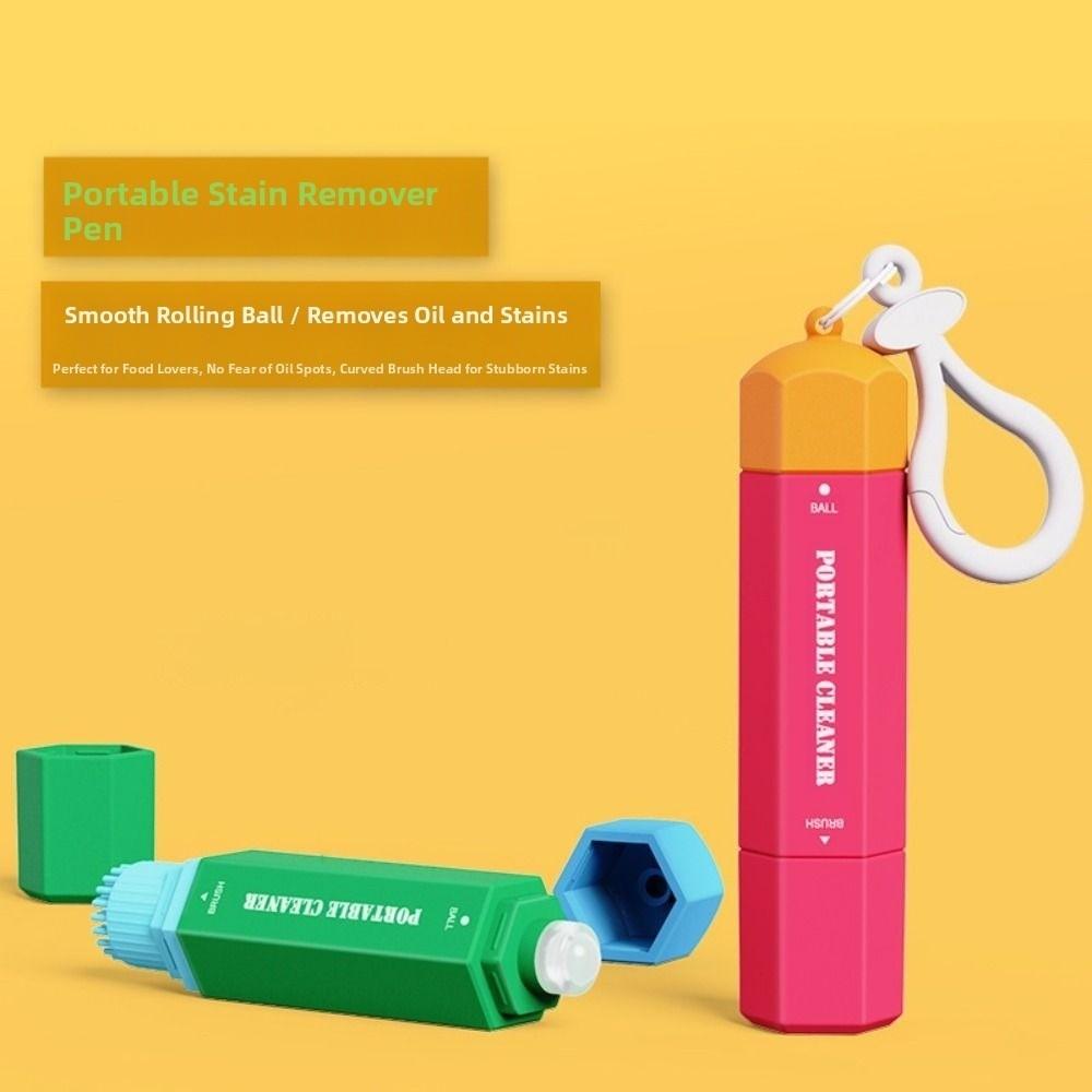 15ml Vlekverwijderaar Pen Direct Dubbelzijdig Olieverwijderaar Stick Draagbaar Met Borstelkop Watervrij Vlekverwijderaar Kledingverzorging