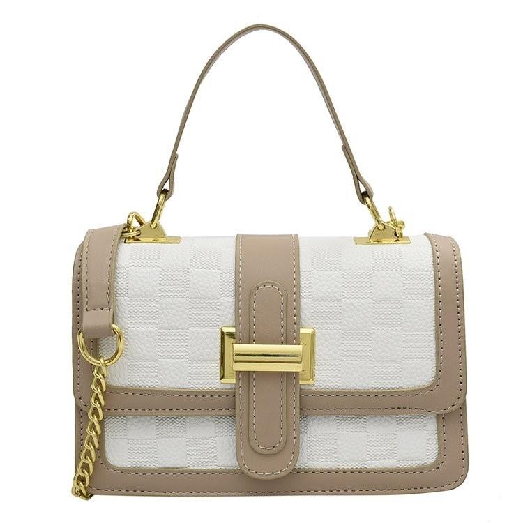 Womens Stylish 2022 Casual Shoulder Bags Chic Small Square Handheld Purses In White Khaki Black And