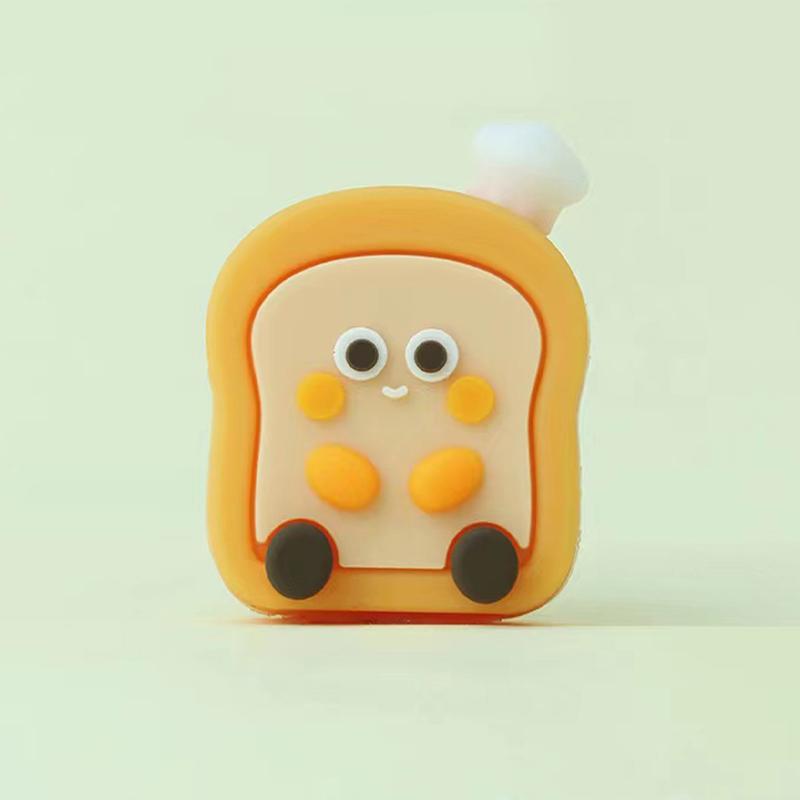 1 Pieza Lindo Kawaii Sacapuntas de Tostada con Mantequilla Material Escolar de Oficina Papelería Creativa Delicioso Postre