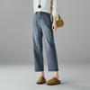 SOFSIL Women's High-Waist Cropped Straight-Leg Jeans