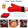 1/2Pcs Professional Oven Gloves Heat Resistant Silicone Gloves Oven Mitts Non-Slip Cooking Barbecue Gants With Soft Inner Lining