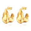 E-commerce Stud Earrings Irregular Light Luxury High-end Earrings Stainless Steel Casting New Women's Spot Ear Jewelry