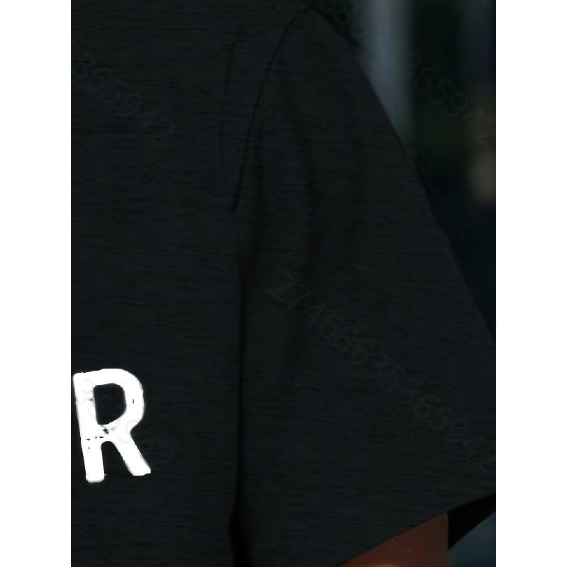 European Sizes Men'S Casual T-Shirt with The Design "Papi N'A Peur De Rien... Sauf De Mamie!" - Black,