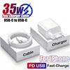 PD 35W USB C Telefoonlader Voor Apple iPhone 16 15 Pro Max Snel Opladen Type C Kabel Voor iPhone 14 13 12 11 Plus Type C Oplaad Telefoonadapter