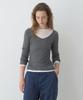 POSZER Layered V-Neck Long Sleeve (Gray)
