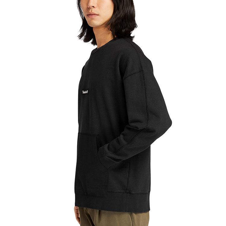Timberland Back Embroidery Outdoor Casual Loose Crew Neck Pullover Sweatshirt Men Sweatshirt Black A2438-001