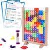 Apricity Tetris-Style 3D Puzzle Montessori Educational Toy [Candy Puzzle] Hourglass Play Cards and Japanese Instructions Included