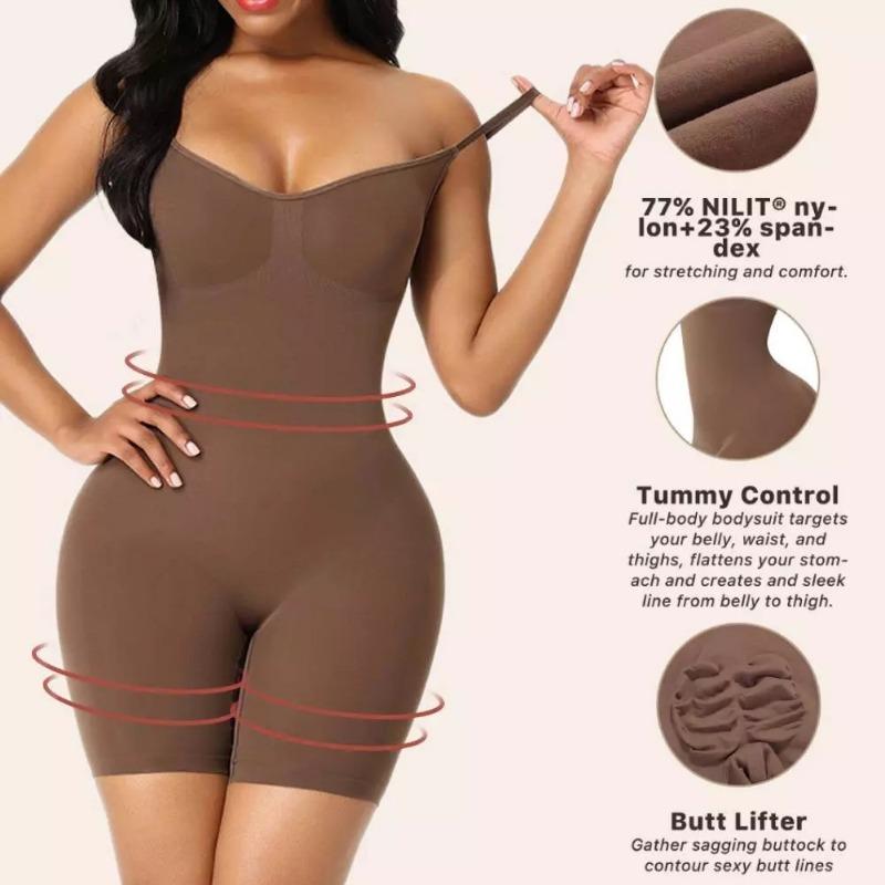 Body Modelador Feminino: Modelador de Corpo Inteiro com Controle de Barriga, Suporte para os Braços, Modelador de Cintura e Suporte para o Busto, Roupa Íntima Tudo-em-Um