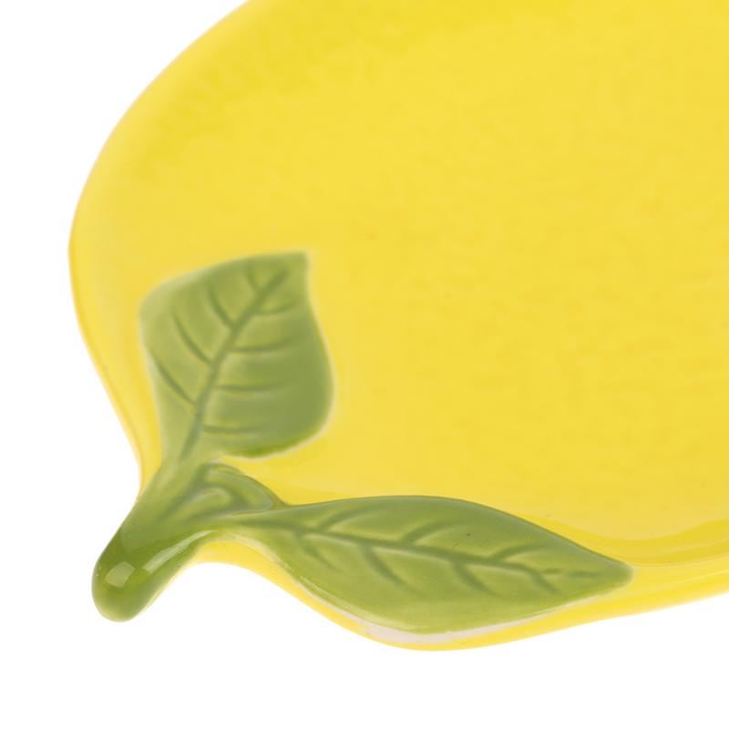 Creative Cartoon Lemon Shaped Ceramic Dish Salad Dish Family Fruit Snack Plate Kitchen Utensils Accessories