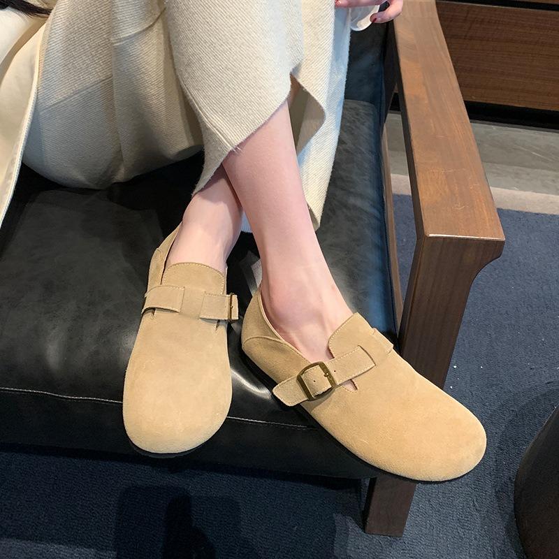  Women's Allinclusive Flatbottomed Casual Single Shoes Thicksoled Widefooted Fatfooted Largesize Women's Shoes