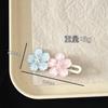 Blue Pink Cherry Blossom Hair Clip Women Sweet Ice Translucent Color Duckbill Clip Hair Accessories