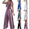 Women's Color Casual Fashion Sleeveless Vest And Pants Two-piece Set