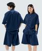 Seullipikaes (Uni) Lazed Over Short Sleeve Cotton Navy
