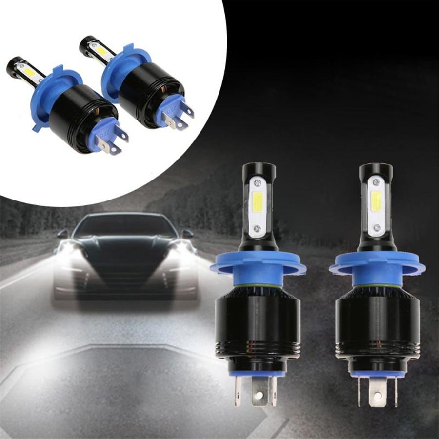 2X H4 8000LM 72W White High Power LED Headlight Kit Low Beam Headlamp Light Bulb