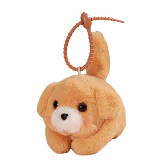 Portachiavi Peluche Cucciolo con Cordicella Coda Scodinzolante Giocattolo Morbido Gatto Squeaky per Borse Zaini Morbido Coccoloso Regalo di Compleanno Interattivo per Bambini