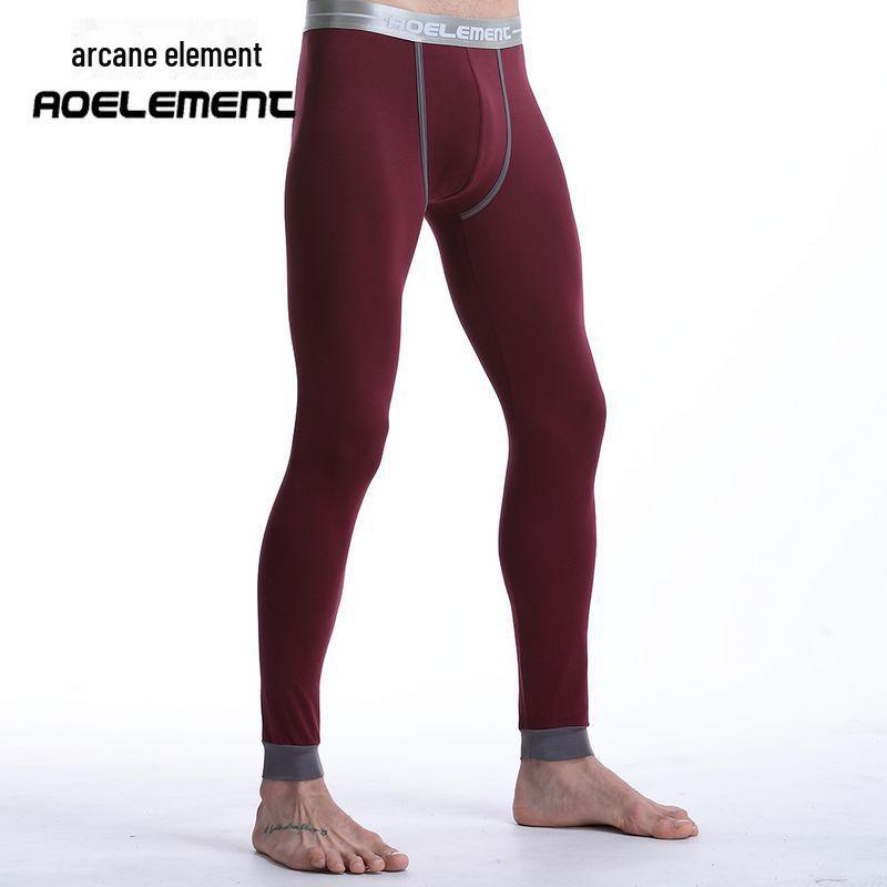 Slim Fit-Leggings mit mittlerer Taille für Herren: Dünne Neun-Punkt-Herbst-/Winterhose aus Baumwolle