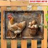 Vintage Chicken  Egg Metal Sign  X Inch Rustic Farmhouse Decor Durable D Flat Wall Art for Kitchen Garden Patio Bar