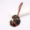 Car Keyring PU Leather Hanger PU Leather Bag Pendant Trendy Croissant Keychain  Women