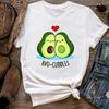 (Азіатський розмір) Жіноча футболка з принтом Avocado Love Style Trend 90-х Модна футболка Жіноча футболка з коротким рукавом Графічні футболки
