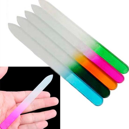 2 buc Pro Nail Art Tips Polish UV Gel File Glass File Buffing Manichiura Instrument pentru Nail Art DIY