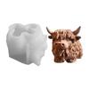 Highland Cow Silicone Candle Mold 3D Highland Yak Shape Scented Candle Plaster Mold Resin Molds for Figurines Handmade Candles