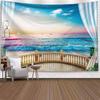 Wanddecoratie Woonkamer Slaapkamer Raam Natuurlandschap Strand Groot Bedekkende Decoratie Wandtapijt Achtergronddoek Nachtkastje