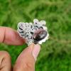 Muttertagsverkauf 925 Silber Natürlicher Rhodonit Fassung Statement Ehering Schmuck