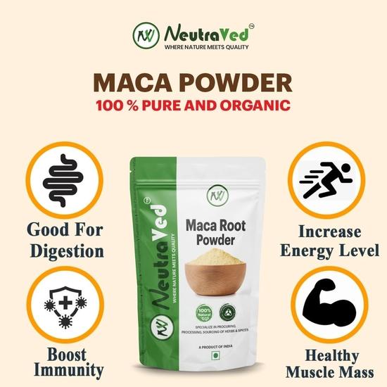 Pó de Raiz de Maca 100% Natural NeutraVed - 50g em Bolsa Standup com Fecho