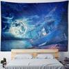 HD-Traumhaftes Meer & Piratenschiff Tapete - Wandkunst im Ölgemälde-Stil für böhmische Wohnkultur, Meeres-Themenzimmer oder Bettbezug