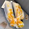 Ginkgo Biloba Sunscreen Pattern Scarf Silk Scarf Commuting Light Luxury Imitation Silk Yourou Yarn Women's Large Size Fashion Temperament