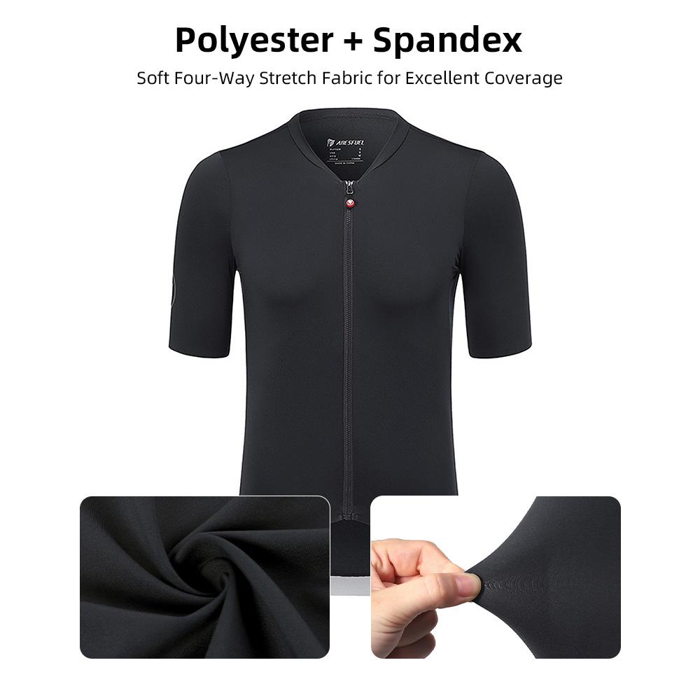 Maillot de cyclisme pour homme Maillot de vélo de route Vêtements de vélo respirants à séchage rapide Tissu élastique réfléchissant