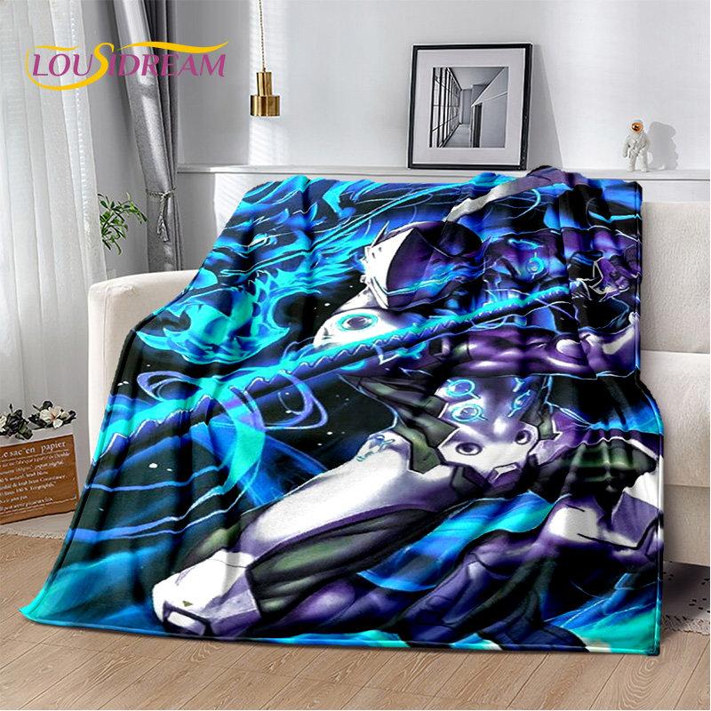 Overwatch Game Gamer DVA Reaper Soft Plush Blanket,Flannel Blanket Throw Blanket for Living Room Bedroom Bed Sofa Picnic Kid 3D