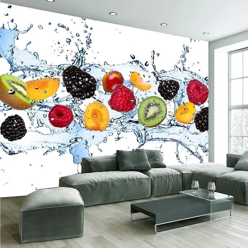 Carta da parati murale moderna frutta fresca ristorante caffè semplice 3d stereo