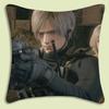 Pillow Covers Cartoon Leon Kennedy Sofa Decorative Home Double-Sided Printing Short Plush Cute Cushion Cover