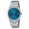 Standard-Analog-Edelstahl-Quarz-MTP-B145D-2A2-Herrenuhr mit blauem Zifferblatt