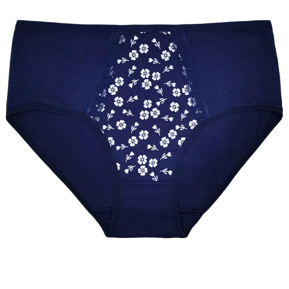 Roupa íntima feminina cintura alta algodão plus size calcinhas femininas cuecas 6 unidades/conjunto