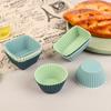 6Pcs/Set Silicone Cupcake Liners Molds Diy Round Square Rectangle Reusable Non-Stick Muffin Cups Baking Decorating Tools