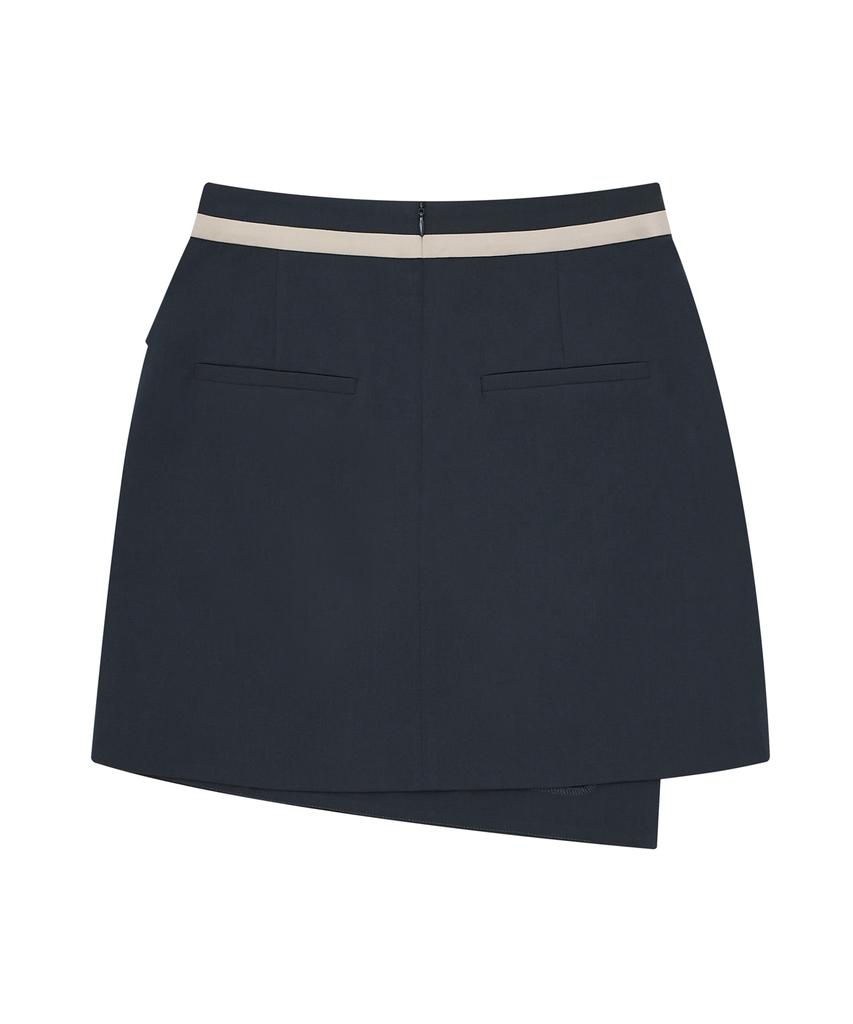 Hye Young Kim Wavy Wrap Skirt - Navy