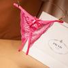 Japanese Light and Comfortable Leopard Print Lace Panties Women's Sexy Open Thong Lingerie Underwear