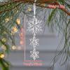 Christmas Tree Snowflake Pendant Xmas Tree Transparent Snowflake Hanging Ornaments Acrylic Pendant Christmas Decoration For Home