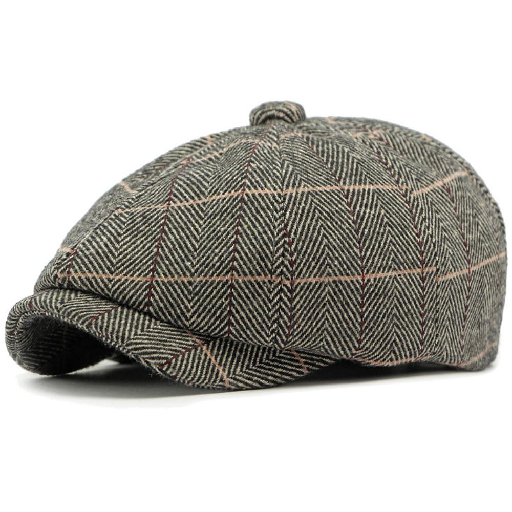HT4972 Berets High Quality Men Women Autumn Winter Hat Artist Painter Wool Beret Hat Male Female Flat Cap Octagonal Beret Caps