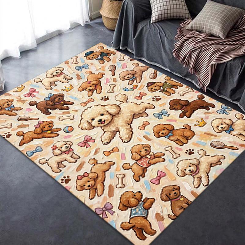 2025 New Cute puppy Carpet Rug for Living Room Bedroom Home Sofa Decoration,Kids play Non-slip Floor Mat