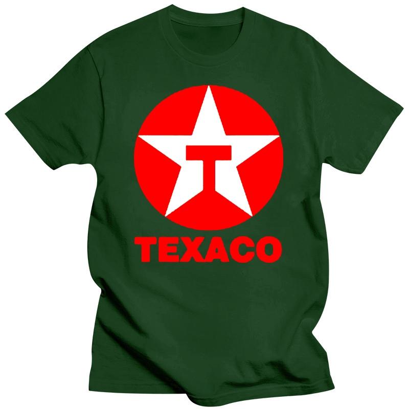 Uomo DonnaNuova maglietta nera unisex con logo Racinger della Texaco Oil Company Taglia dalla S alla 3XL