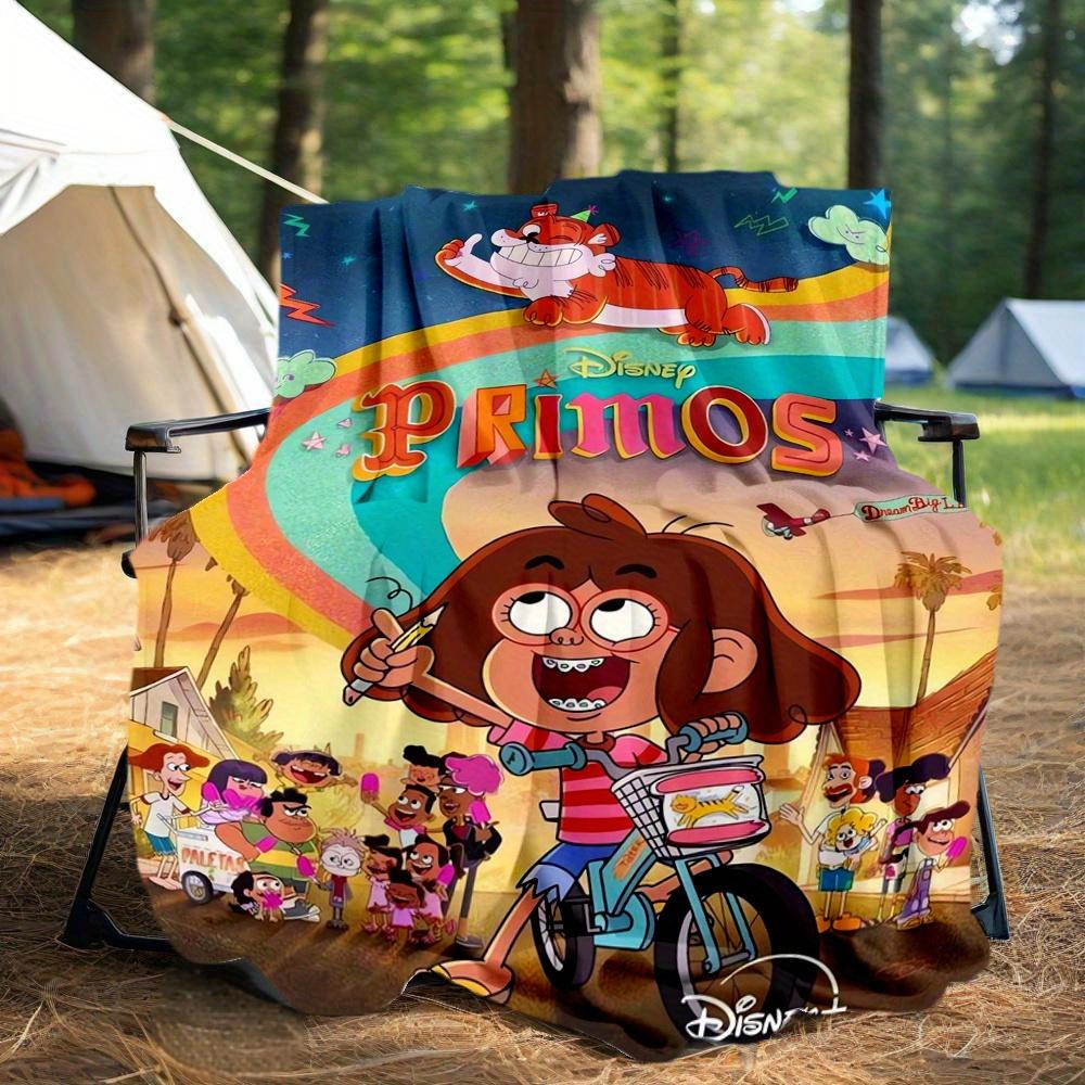 1pc, Disney Primos Blanket Cartoon Characters Throw Blanket Soft Bedding Decorative Blankets for Couch Sofa