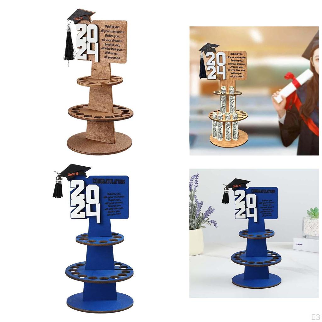 Porte-monnaie cadeau de remise de diplôme, fournitures de fête en espèces, arbre Unique en bois créatif