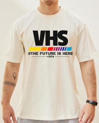 VHS The Future Is Here 1976 TShirt Unisex Retro Tech Graphic Tee Vintage 90s Streetwear Short Sleeve Casual Oversized Top