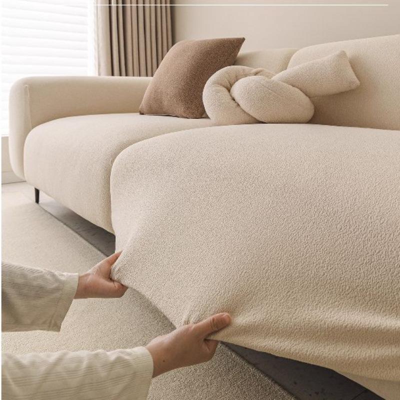 New Chenille Sofa Cover Lazy All in One All Inclusive Anti Cat Scratch Thickened High Elastic Anti Slip Fixed Straight Cover