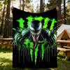 1 Stück Venom Outdoor Flanell Überwurfdecke HD Bedruckt Leicht Weich Warm Ganzjahresdecke für Sofa, Bett, Reisen