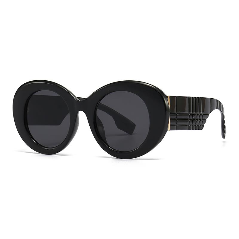 Large Frame Round European American Street Style Ins Colorful Sunglasses Trendy Retro Catwalk Fashion Eyewear
